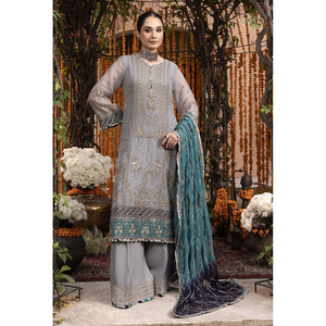 New Arrival Traditional Pakistani Salwar Kameez Heavy Embroidery Stylish Women Ankle-Length Quick Dry Breathable Summer Party - Product Image 1