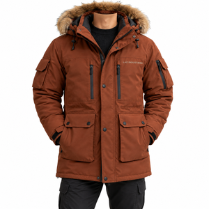 Parka d'hiver 2026 épaisse et longue pour homme, manteaux d'extérieur, vestes parka grande taille pour hommes, prix de gros - Product Image 4
