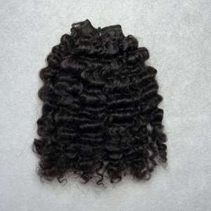 Raw Natural Human Hair Burmese Curly Styles Bundles Hair Extensions from 10-40 Inches Made In - Product Image 1