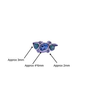 Wedding Wear 925 Sterling <b>Silver</b> Blue Topaz <b>Emerald</b> Gemstone Silover Plated Jewelry Women Wear Classic <b>Ring</b> - Product Image 3