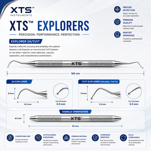 XTS ™ # 11/12 ODU After Five DE Explorer เครื่องมือสำรวจทางทันตกรรมแบบสองหัว # 6 # 7 # 8 # 31 สแตนเลสสตีล เซโทเมด โปร - Product Image 5