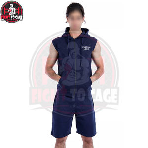 Servicio OEM ODM con Logotipo Propio, Diseño Único, Último Estilo, Sudadera Moderna sin Mangas para Hombre con Pantalones Cortos, Conjuntos de Ropa Deportiva para Gimnasio - Product Image 5