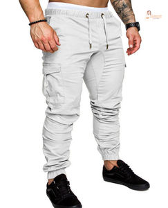 Pantalones Jogger Cargo Ligeros de Algodón 100% para Hombre, al por Mayor, Elásticos, para Fitness, Pintor, con Logotipo Personalizado, Lisos, para Correr, de Pista - Product Image 1