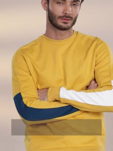 Sweat-shirt à col rond pour homme, 100% coton, imprimé sur mesure, streetwear décontracté, vente en gros - Product Image 2