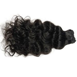 Extensiones de Cabello Humano Remy Indio, Ondulado Profundo, Trama Simple, Puntas Completas, Negro Natural, 100 g, 20 Pulgadas - Product Image 3