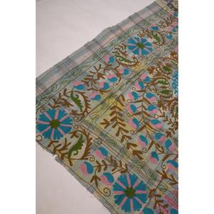 ผ้าคลุมเตียงลายดอกไม้สไตล์โบฮีเมียน ลาวินาส คันธา ซูซานี ปักลายด้วยมือ ทำจากผ้าฝ้ายวินเทจ เป็นมิตรกับสิ่งแวดล้อม ซักได้ ใช้ได้ทุกฤดู ผลิตในอินเดีย - Product Image 4