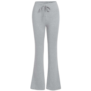 Pantalon évasé décontracté en toile pour femme, taille mi-haute, pour le travail et les activités de plein air, faible MOQ, service OEM, collection 2026 - Product Image 1