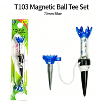 Support de tee de golf magnétique double balle anti-mouches en plastique, fourni par l'usine, accessoires de golf pour l'entraînement au golf
