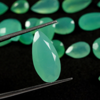 Chrysoprase Naturelle d'Australie, Lots de Cabochons en Vrac, Coupe Ovale, Couleur Verte, 9x6x3.50, 18x8.50x4.50 MM, Certifiés par un tiers
