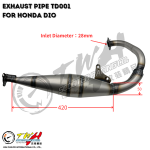 ท่อไอเสียรถจักรยานยนต์ TWH DIO TD001 สำหรับ Honda AF17 AF18 AF27 AF28 - Product Image 3