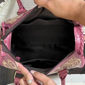 Sacs de voyage en cuir de vache véritable, style western, faits à la main, taille moyenne, sac à bandoulière pour cowgirl, sac à main de voyage - Product Image 5