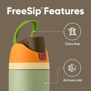 Borraccia Sportiva FreeSip in Acciaio Inox Isolato Senza BPA con Cannuccia per Viaggi - Product Image 4