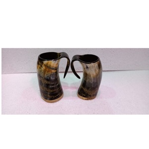 Tazas de Cerveza de Cuerno de Búfalo Natural de la India, de Primera Calidad para Exportación, con Asa, Ecológicas, de Lujo, Personalizadas, en Stock, para Eventos Rústicos y Bodas - Product Image 1