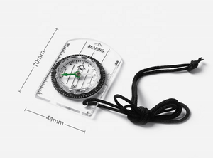 बाहरी कैंपिंग हाइकिंग स्पष्ट प्लास्टिक कंपास के आनुपातिक पदचिह्न यात्रा उपकरण किट - Product Image 6