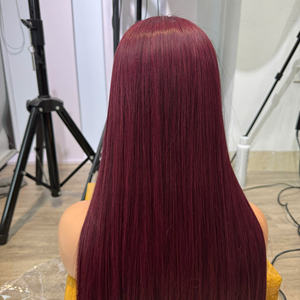 Meilleure qualité os droite longue perruque avec Bang HD/dentelle transparente vietnamienne cheveux vierges en gros prix d'usine SMA - Product Image 3