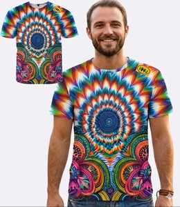Camisetas Sublimadas al por Mayor para Hombre, Tallas Grandes, 100% Algodón, Transpirables, de Secado Rápido, Personalizables, Estilo Urbano, Impresión de Logotipo Frontal - Product Image 1
