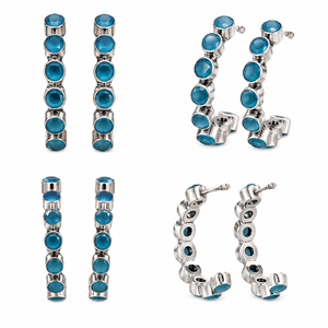 Wholesale Classic Oxidized Silver Charm <b>Earrings</b> Bulk Supplier Zircon Stones Imitation Pearl Bell Shape Antique Finish Women - Product Image 6