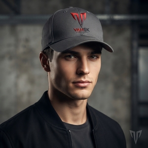 VANEK INTERNATIONAL Unisex <b>Baseball</b> Hat Embroidered Logo Gray Adjustable Fit Casual 100% Cotton Breathable Summer Wear for - Product Image 3