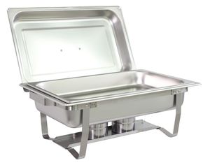 Plat de service de luxe en acier inoxydable avec couvercle roulant et finition miroir pour équipement de restauration hôtelière - Product Image 1