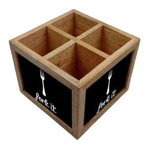 Premium Handcrafted Sheesham Wooden Cutlery Holder Multi-Section Flatware <b>Caddy</b> & Utensil Organizer For Home Restaurant & Hotel - Product Image 3