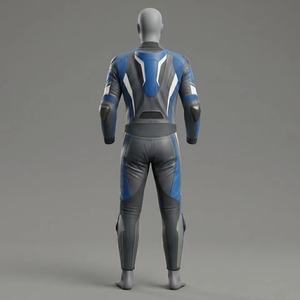 Combinaison de course moto intégrale avec protections CE, ensemble veste et pantalon en cuir pour motard, respirant, séchage rapide, équipement moto personnalisé - Product Image 2