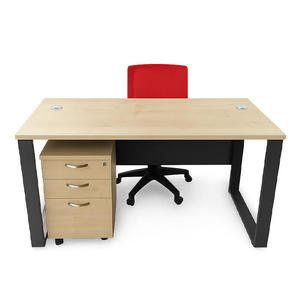 Modern <b>Extendable</b> Conference <b>Table</b> with Chipboard Top Epoxy-Coated Metal <b>Legs</b> Rectangular Design for Home Office Commercial Use - Product Image 5