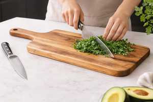 Tabla de Cortar de Madera de Acacia para Preparación de Alimentos en la Cocina - Product Image 3