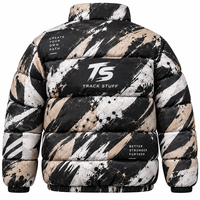 Veste matelassée courte unisexe Track Stuff TS-0019 en toile écologique respirante, coupe-vent et antibactérienne, 300g