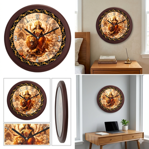 Horloge murale personnalisée Maa Durga avec impression pour le salon, le temple et la décoration de la salle de prière, cadeau pour la fête des mères - Product Image 3