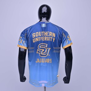 Camiseta de Fútbol Sublimada de los Southern University Jaguars, Unisex, Manga Corta, Cuello de Béisbol, Poliéster que Absorbe la Humedad, Deportiva - Product Image 5