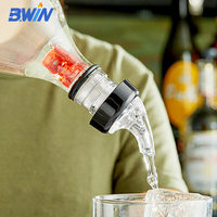 Distributeur automatique de liquides en plastique avec bec verseur gradué pour bouteilles de vin, de whisky et de liqueurs