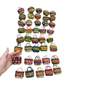 <b>MINI</b> CHARM MADE OF RATTAN WHOLESALE BEST PRICE RATTAN <b>KEYRING</b> IN VIETNAM - CREATIVE HANDBAG HANGING RATTAN ITEMS - Product Image 3
