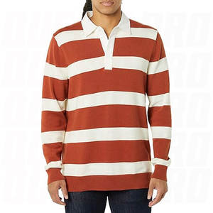 Wholesale 100% Cotton Men's <b>Long</b> <b>Sleeve</b> <b>Polo</b> <b>Shirt</b> Rugby for Round Striped Design Digital Printing Men's <b>Long</b> <b>Sleeve</b> <b>Polo</b> <b>Shirts</b> - Product Image 5