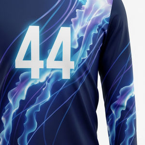 Uniforme de Fútbol Personalizado 100% Poliéster Sublimado, Conjunto de Camiseta de Manga Larga y Pantalones Cortos, Transpirable, con Nombre del Jugador, Secado Rápido - Product Image 5