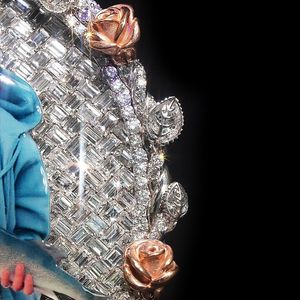 Colgante de Oro Sólido de 18K con Diamante de Corte Brillante Redondo, Estilo Hip Hop, Chapado en Oro de 18K, Joyería de Lujo Unisex para Regalo de Fiesta con Inserción de Foto - Product Image 2