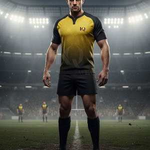 Uniforme de rugby tendance pour hommes, design personnalisé, tissu respirant léger et doux de haute qualité, haut à manches courtes assorti - Product Image 3