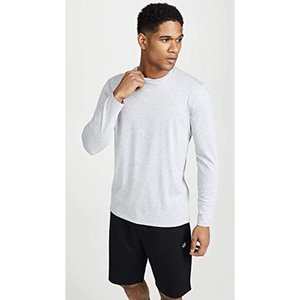 เสื้อยืดคอวีแขนยาวผู้ชาย สีพื้น ผ้าฝ้าย ทรงปกติ สไตล์ลำลอง ผ้าถัก - Product Image 5
