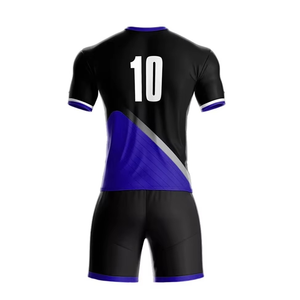 Conjunto de Camiseta de Fútbol Sublimada para Hombre, Degradado Azul Blanco, Pantalones Cortos, Absorbe la Humedad, Ajuste Atlético, Manga Corta, Todas las Temporadas - Product Image 5