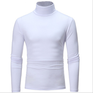 Autumn Winter Men's High Elastic Turtleneck Tights <b>Shirt</b> Top Plain Thermal Long Sleeve Turtleneck <b>Shirt</b> - Product Image 1
