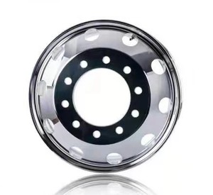 Rueda de Camión de Aluminio Forjado de Alta Resistencia 22.5x8.25 para Almacén en California |   Espejo de doble cara pulido |   Llanta estilo Alcoa pilotada por buje - Product Image 1