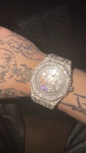 Montre de luxe unisexe en moissanite et diamant, cadran en cristal saphir, bracelet en acier inoxydable, mouvement à quartz ETA, affichage analogique-numérique 10 - Product Image 3