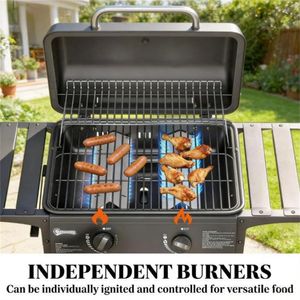 เตาบาร์บีคิวแก๊สสีดำสำหรับใช้งานกลางแจ้ง - Product Image 2