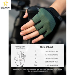Gants de cyclisme pour hommes, gants de vélo de route rembourrés en gel à mémoire de forme absorbant les chocs, gants de vélo demi-doigts - Product Image 6