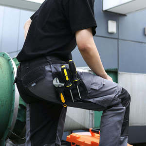 Pantalones de Trabajo para Hombre, con Múltiples Bolsillos, Transpirables, de Poliéster, Algodón y Lona, Estilo Otoñal, Peso Medio - Product Image 2