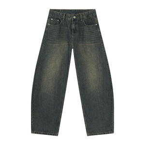 Jeans baggy unisexes, pantalons en denim à jambes larges, mode streetwear moderne pour toutes les saisons - Product Image 3