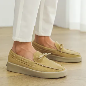 Mocassins d'été pour hommes en daim, chaussures décontractées respirantes à enfiler, confortables pour la marche et la conduite - Product Image 6