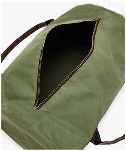 <b>Canvas</b> Duffle Bag Leather Handle Travel Weekender Gym Luggage <b>Large</b> Capacity Zipper Sports Bag Custom Design - Product Image 2