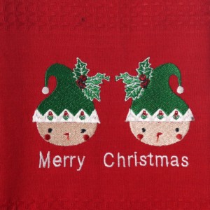 Magnifique serviette de cuisine brodée avec un motif de Noël, de haute qualité, 100 % coton, pour une utilisation en cuisine - Product Image 4