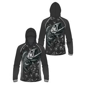 Camiseta con Capucha y Máscara Integrada, Material Spandex/Poliéster, Impermeable, Protección UV 50+, Secado Rápido, para Pesca y Deportes al Aire Libre, Proveedor al por Mayor - Product Image 3