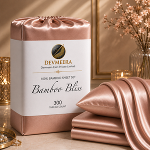 Juego de Ropa de Cama de Bambú Premium de 300 Hilos |   Sábanas Suaves, Transpirables y Refrescantes para Hoteles Boutique, Villas y Habitaciones de Huéspedes Sofisticadas - Product Image 2